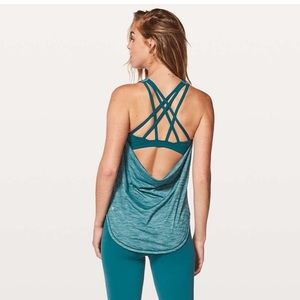 Free to Be Serene tank in “heathered dark uniform Blue” (the nicest turquoise)